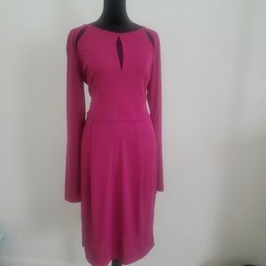 French Connection Fuchsia Long Sleeve Dress